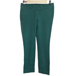 Mossimo Pants Straight leg business casual cotton blend size 2 Teal Green